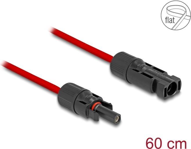Delock Cavo a nastro solare DL4 maschio-femmina 60 cm rosso (60674)
