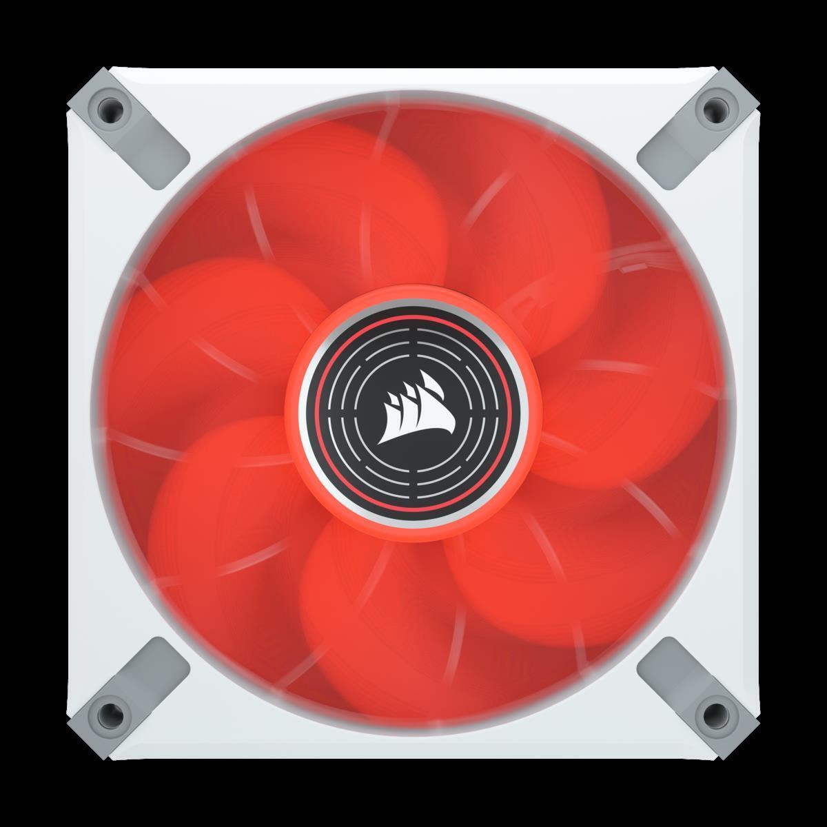 CORSAIR ML120 LED ELITE BLANC 120MM MAGNETIC LEVITATION ROUGE SINGLE PACK