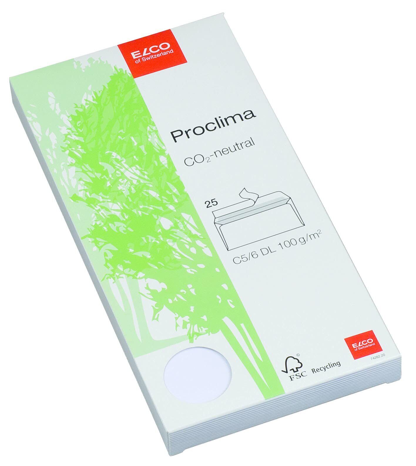 Elco C5/6 DL"Box Proclima" Envelope - White (Pack of 25)