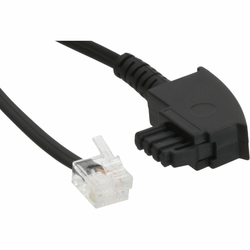 INL InLine® Cavo telefonico TAE-F maschio a Western 6/2 DEC maschio per DSL-Spl