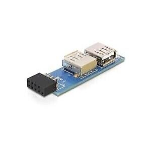 1 x 9 Pin 2.54 mm Pin Header Buchse  Fr 2 x USB 2.0-A Buchse direkt auf dem Main