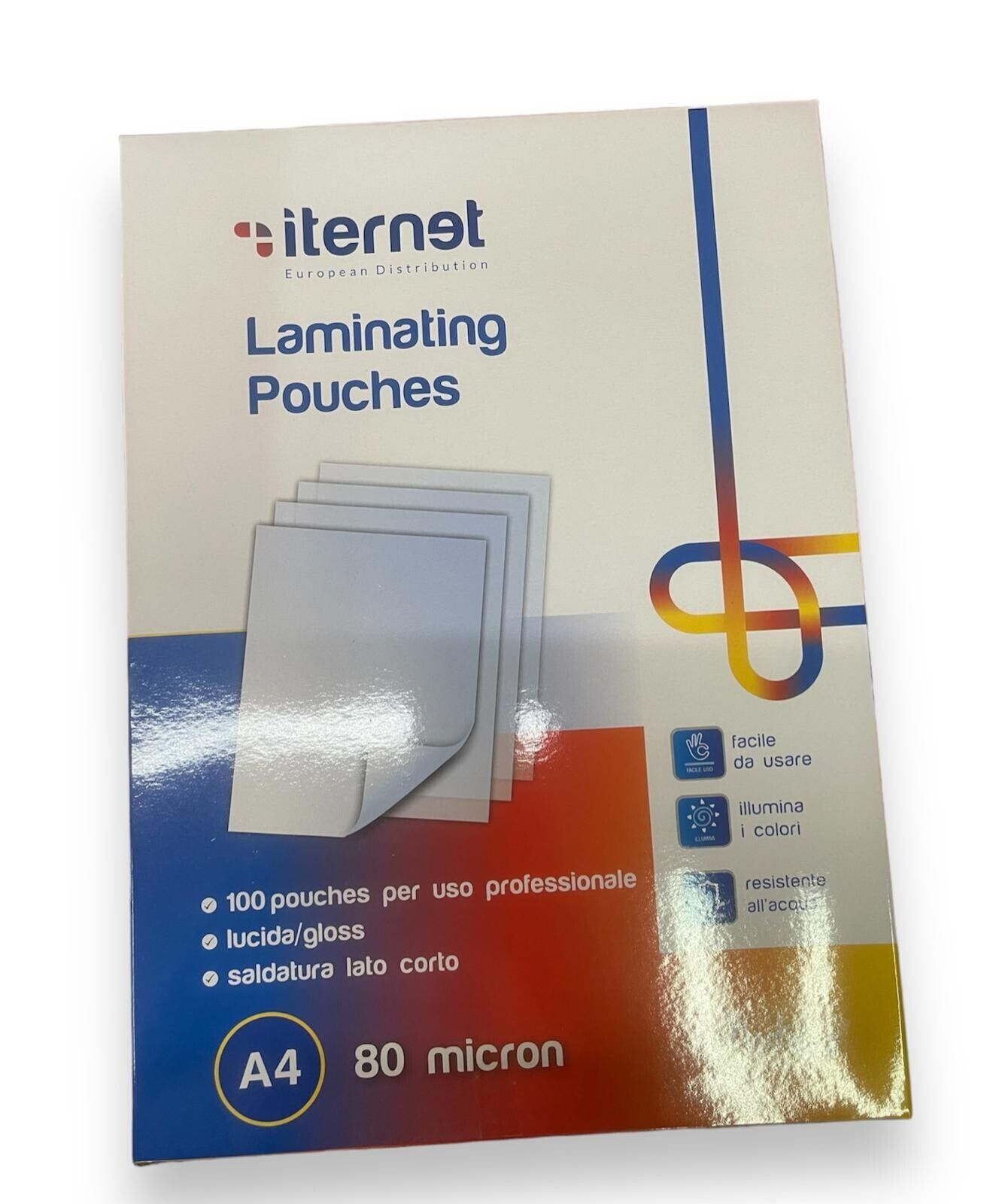 OFFERTA! Laminating POUCHES A4 80 MICRON FILM PLASTIFICATRICE 100 PZ