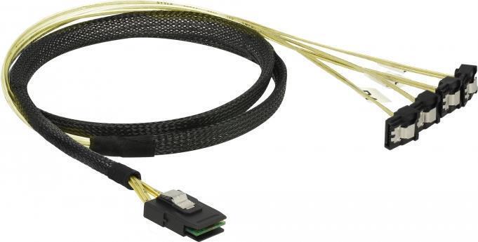 DeLOCK - Cavo SATA / SAS - SAS 6Gbit/s - Mini SAS (SFF-8087) (S) a SATA (R) ango