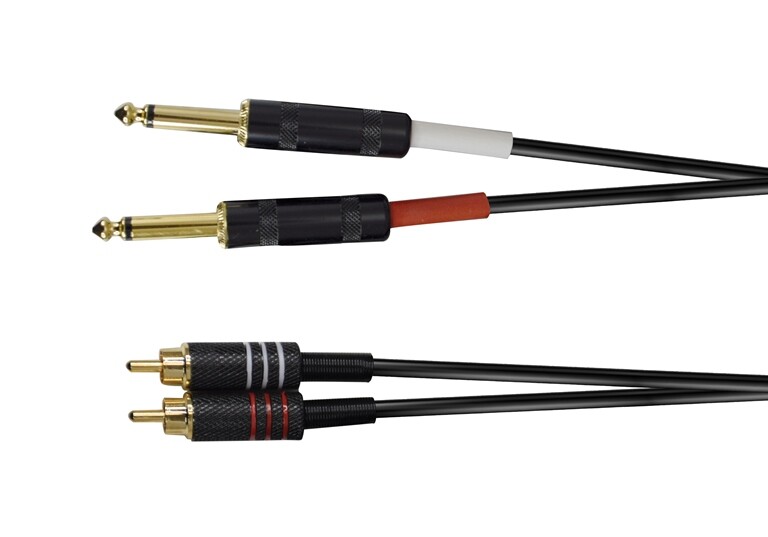 Ridem CAVO AUDIO 2X JACK 6.3 MONO / 2XRCA M (RDM C83)