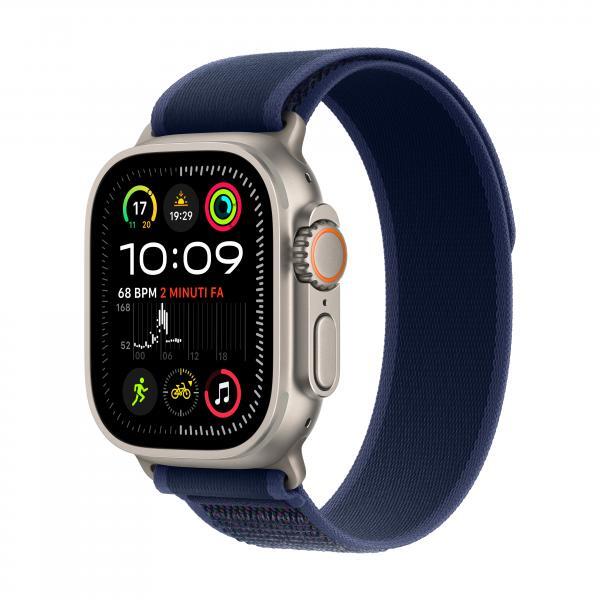 Apple Watch Ultra 2 GPS + Cellular 49mm Cassa in Titanio con Blue Trail Loop - M