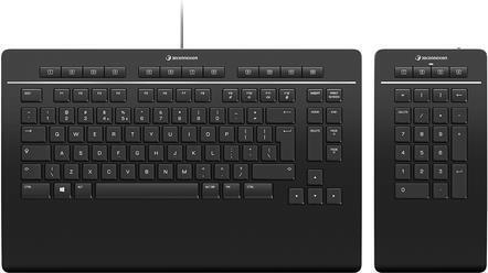 Tastiera 3DConnexion Pro con tastierino numerico cablata tedesca da USB-C a USB-