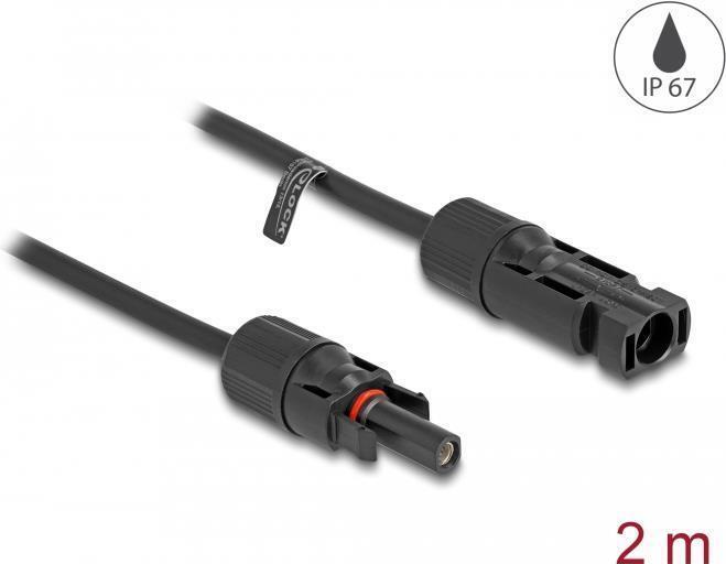 Cavo solare Delock DL4 da 6 mm maschio a femmina 2 m nero