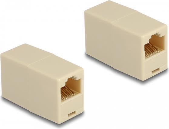 Adattatore Delock da presa RJ45 a presa RJ45 UTP beige