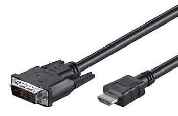 M-Cab HDMI/DVI-D cable 2m black Nero (2M HDMI DVI -D 181 CABLE - M/M FULL HD BLA