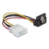 Stromanschlussadapter fr SATA HDD  Anschluss 15pin SATA gewinkelt 90 unten  4pin