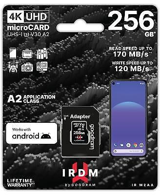 microSD IRDM by GoodRAM 256GB UHS I U3 A2 + adapter - GR-M2AA-2560R12