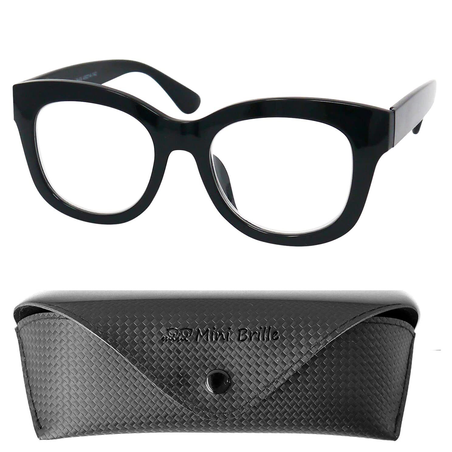 Mini Brille Occhiali Anti Luce Blu con Lenti Rettangolari Trasparenti, (V3y)