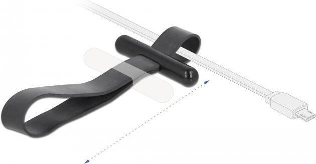 Schlaufe zur Befestigung am Kabel  Wiederverwendbar  Material TPR Farbe schwarz
