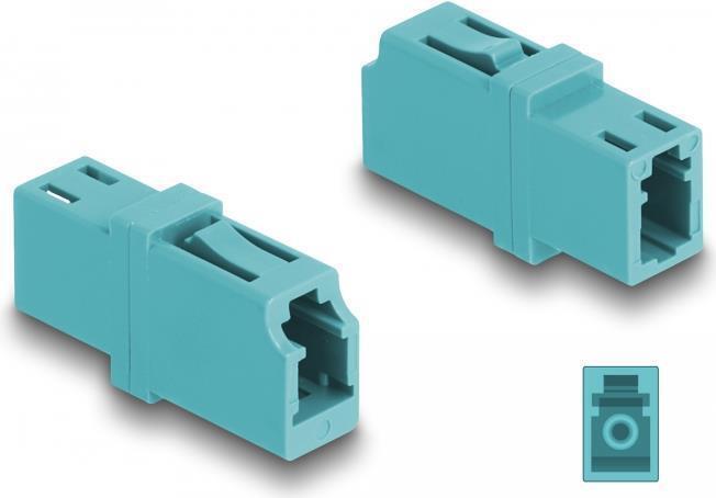 Delock Accoppiamento in fibra ottica presa LC Simplex con presa LC Simplex OM3 a
