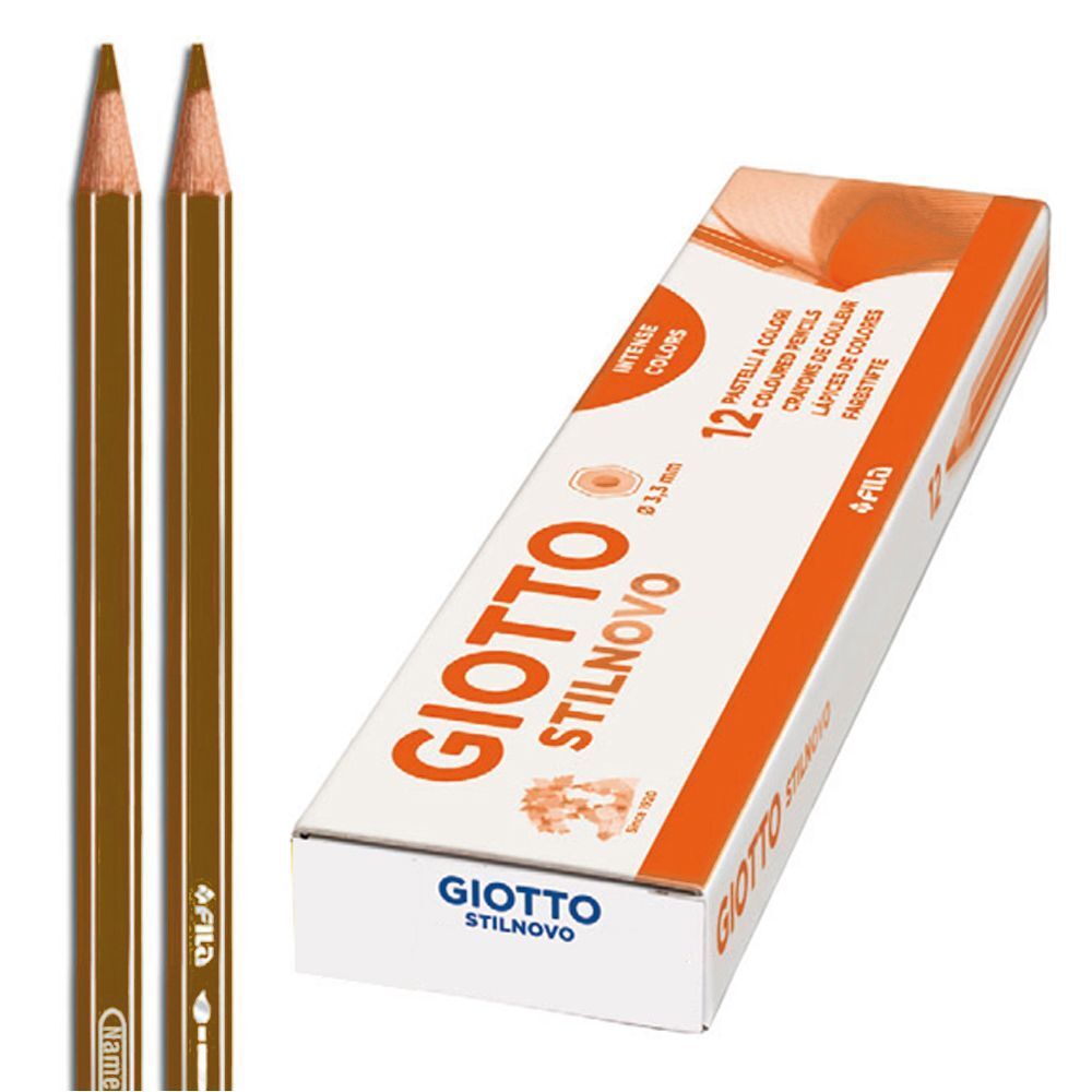 Colori a Matita per Bambini Pastelli Giotto Stilnovo Marrone GIOTTO - 3740.22