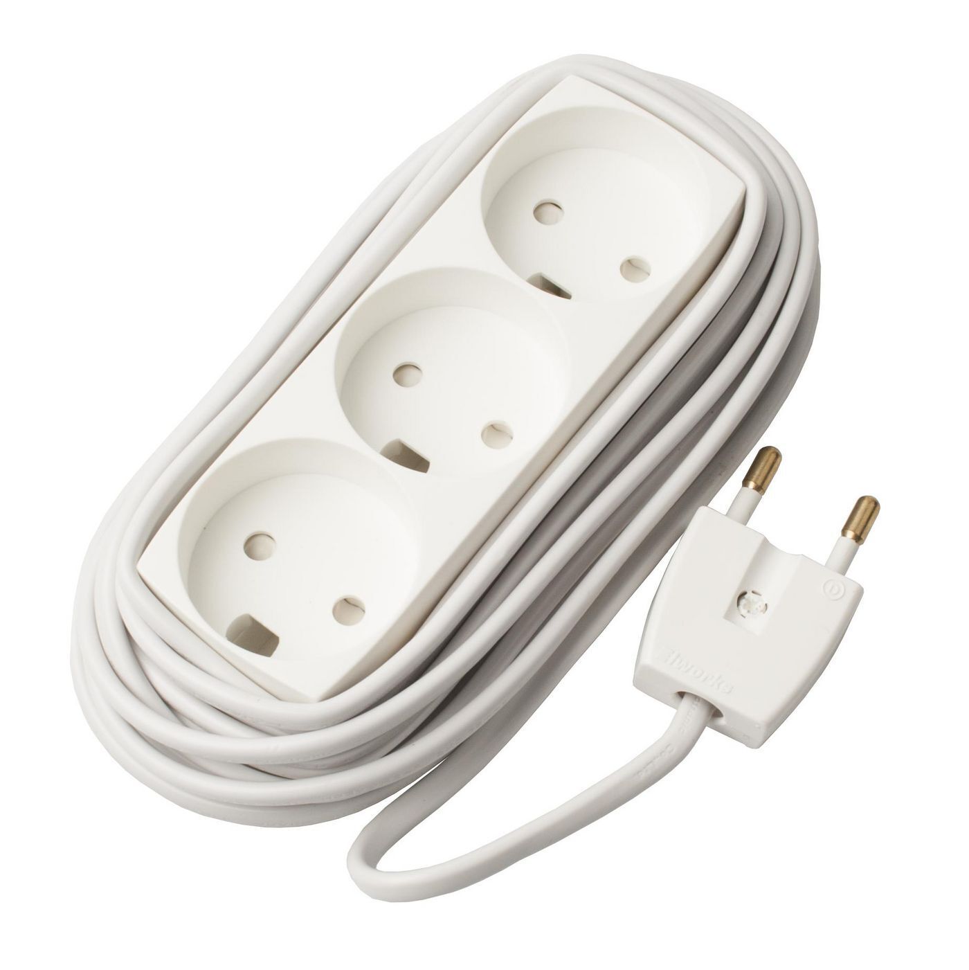 MicroConnect EL Socket 3 power outlet U/J  white 5m 5,0 meter cord