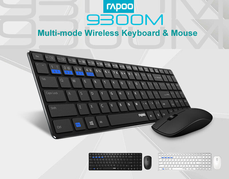 RAPOO 9300M WIRELESS COMBO KEY&MOUSE BLACK