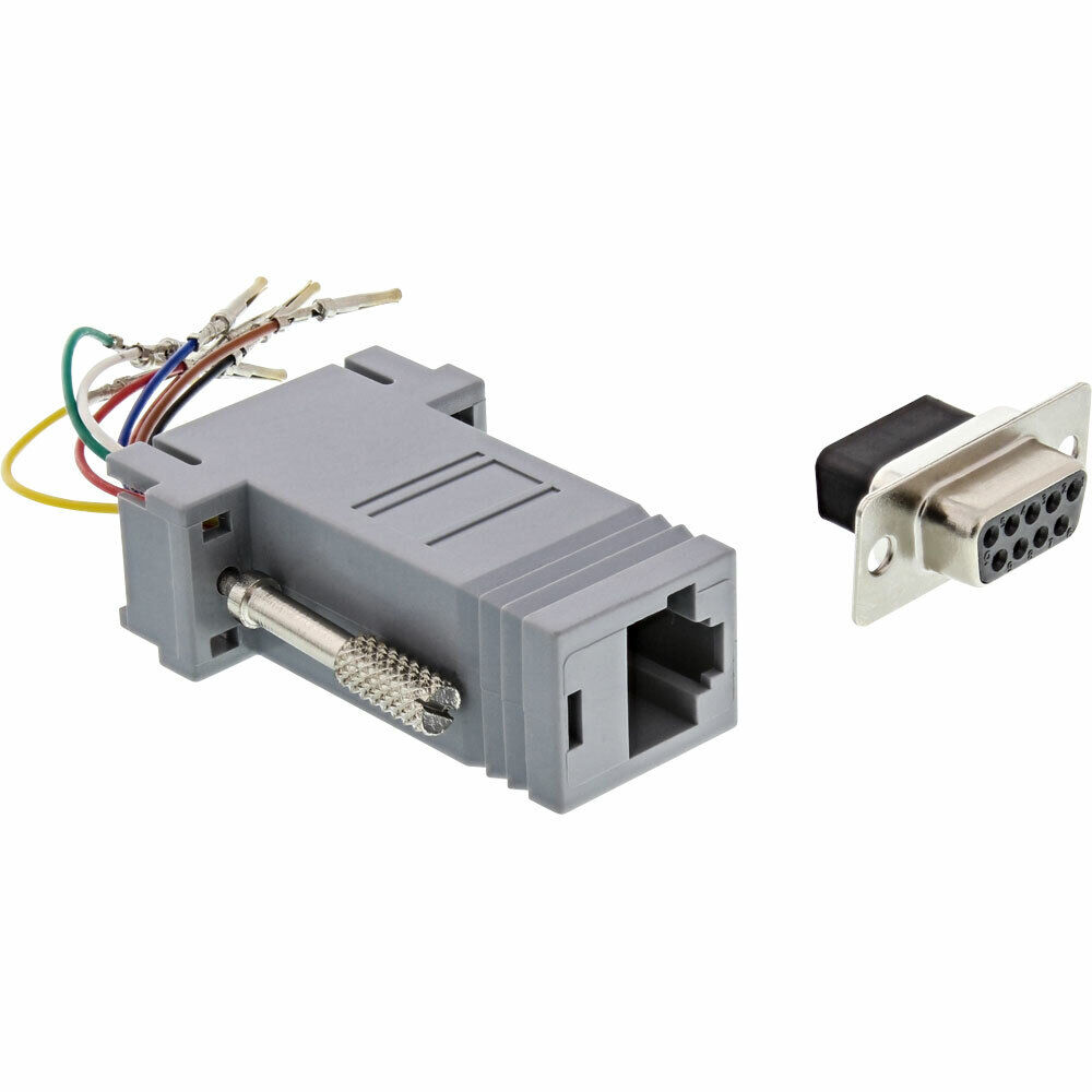 INL InLine® Adattatore modulare telefonico RS232 Sub-D 9pin femmina a RJ45 femm