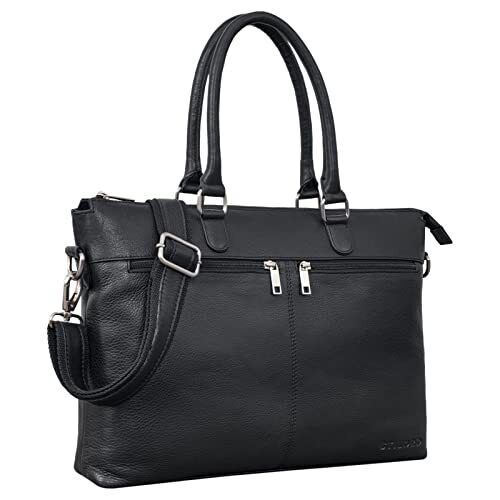 STILORD 'Bailey' Borsa per laptop business in pelle da 15 pollici grande (G9z)
