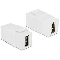 Delock Modulo Keystone EASY-USB 2.0 A femmina  EASY-USB 2.0 A femmina bianco