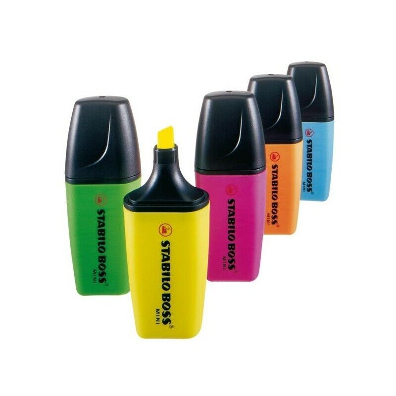 Evidenziatore STABILO Boss Mini GIALLO (conf. 10 Pz) Evidenziatore Fluorescente