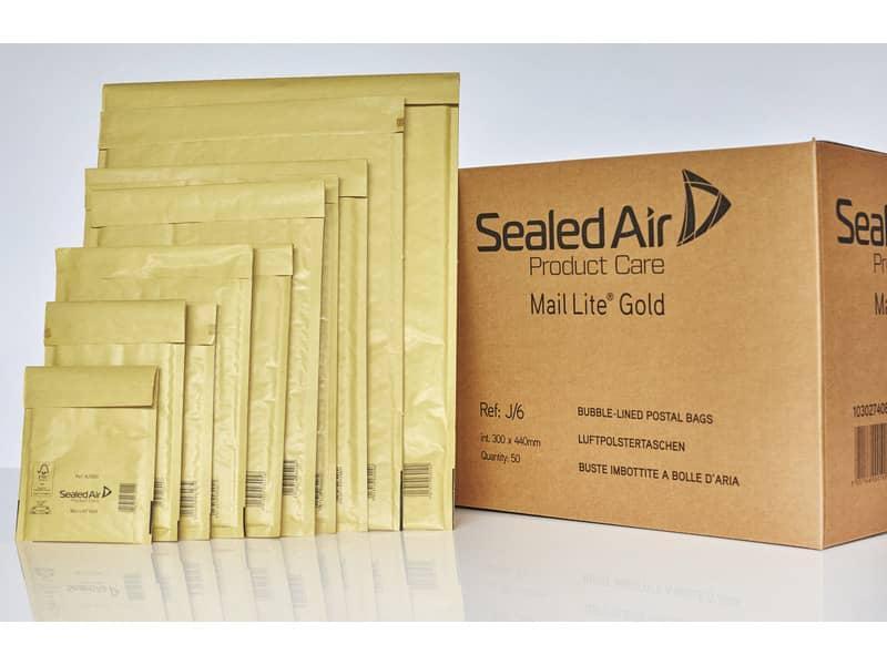 Buste imbottite Mail Lite Gold K 35x47 cm Avana minipack 10 pz. - 103041285