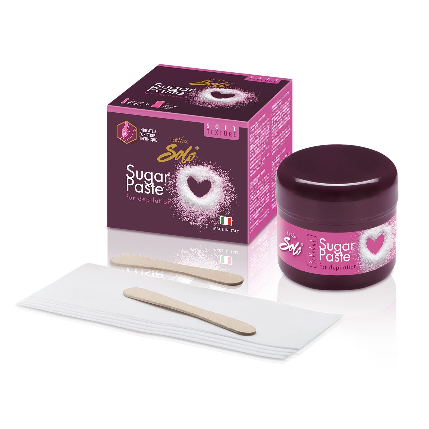 Italwax Solo - Kit depilazione pasta di zucchero - Soft - Formula (K7s)
