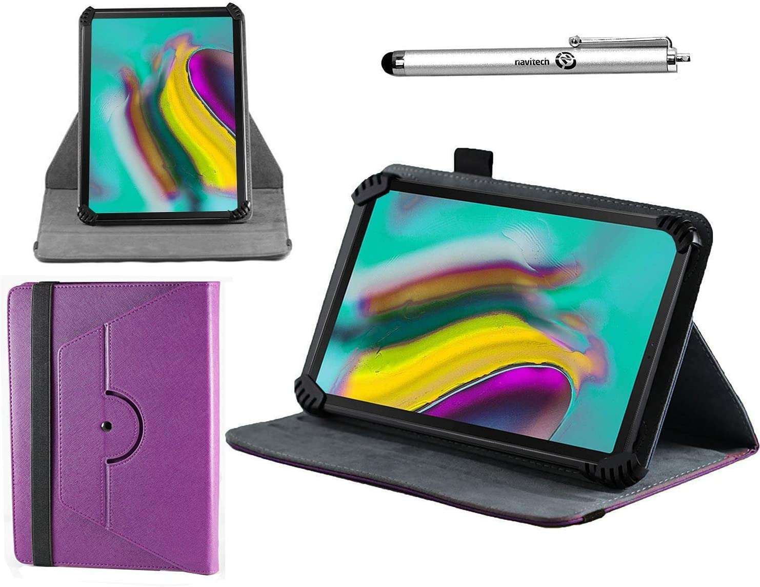 Navitech Purple Case And Stylus For MEIZE k118 10.1"