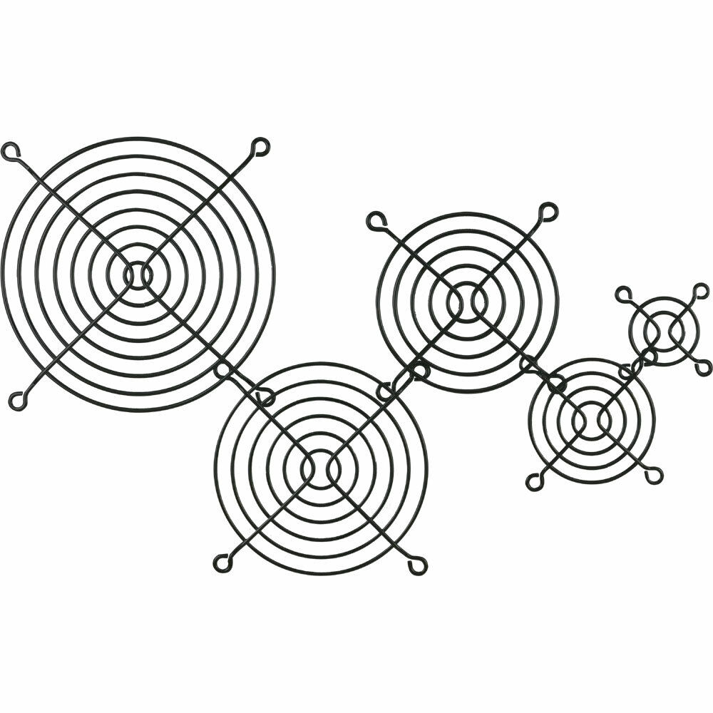 INL InLine® Griglia in metallo, 80x80mm, nera