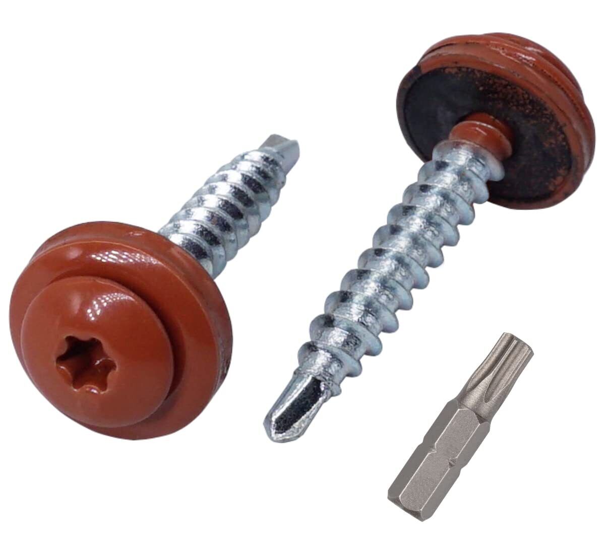 Confezione da 60 viti Torx per coperture metalliche, 4,8 x 35 mm, (W0p)