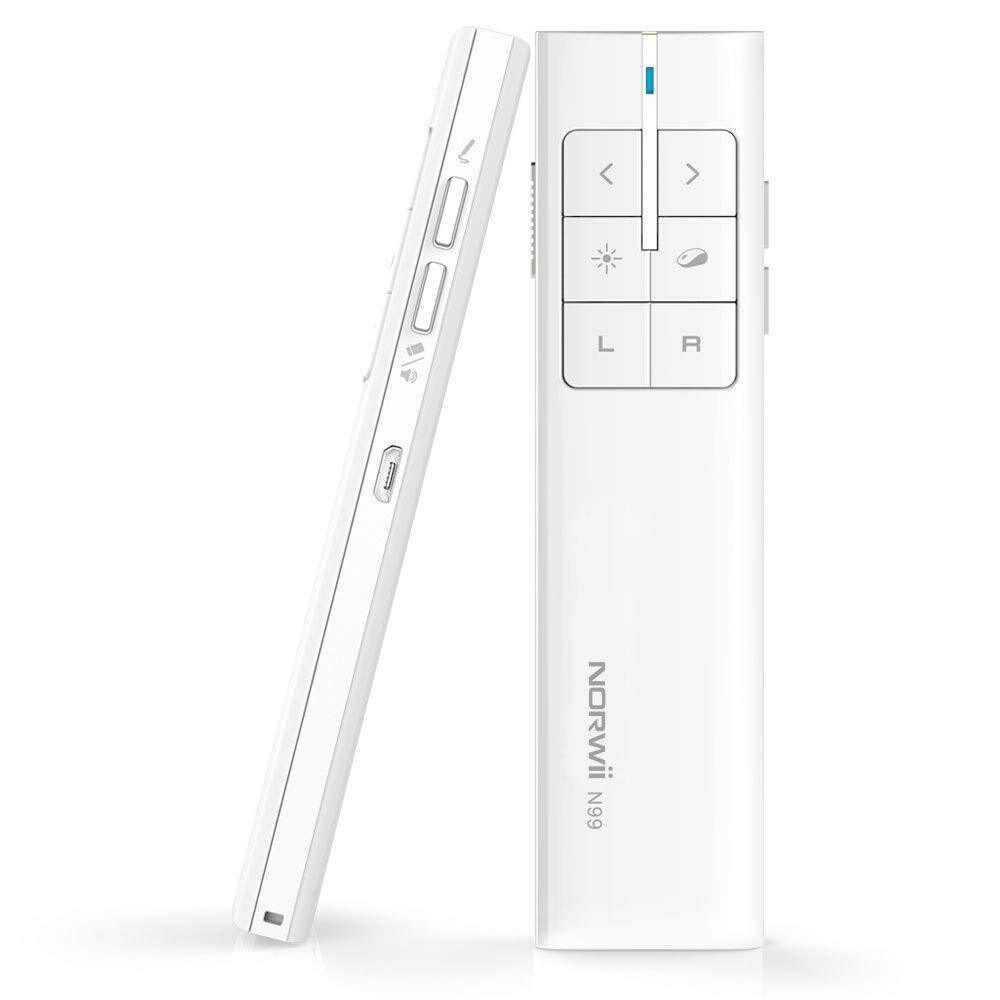KNORVAY N99 Wireless Presenter con Air Mouse Hyperlink ricaricabile Controllo...