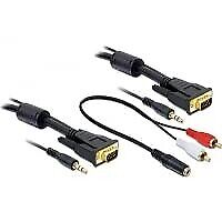 VGA 15 pin Stecker-Stecker  Audio 35 mm Klinke Stecker-Stecker  2 x Ferritkerne