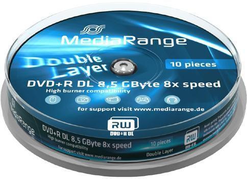DVDR MediaRange 8.5GB  10pcs