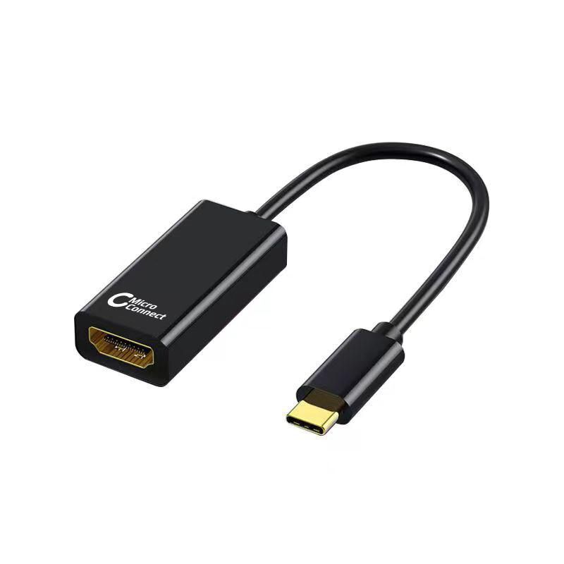 MicroConnect USB-C to HDMI Slim, Black  4K60Hz Video resolution Up