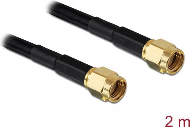 Delock Cavo antenna RP-SMA maschio  RP-SMA maschio LMR/RF195 2 m
