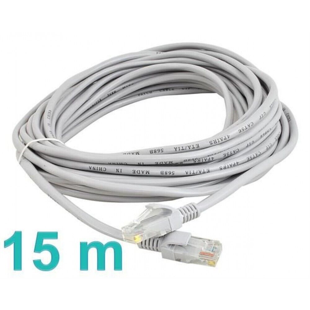 Cavo di Rete ethernet 15 Metri Computer Patch Cavo CAT5  LAN 40 mm