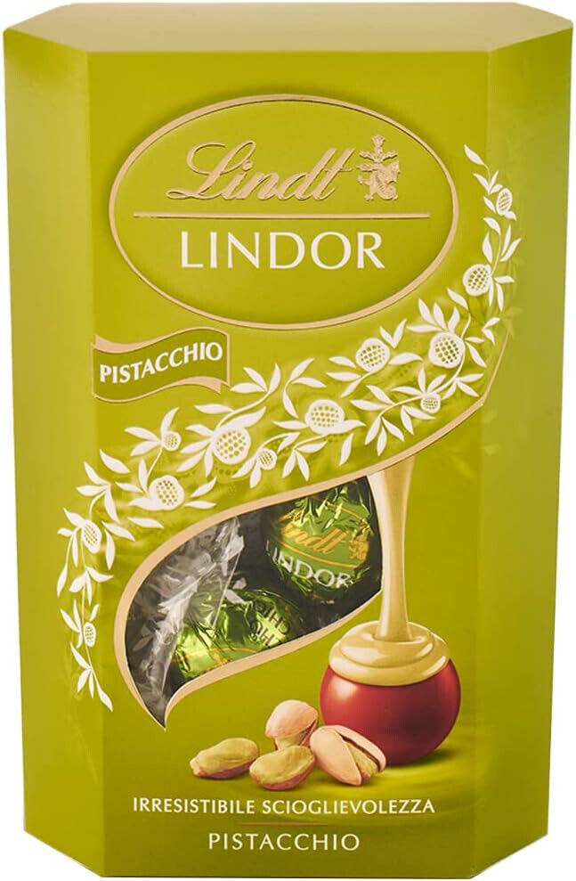 Lindt Cornet Pistacchio Praline Cioccolato Latte con Ripieno Pistacchio 200g