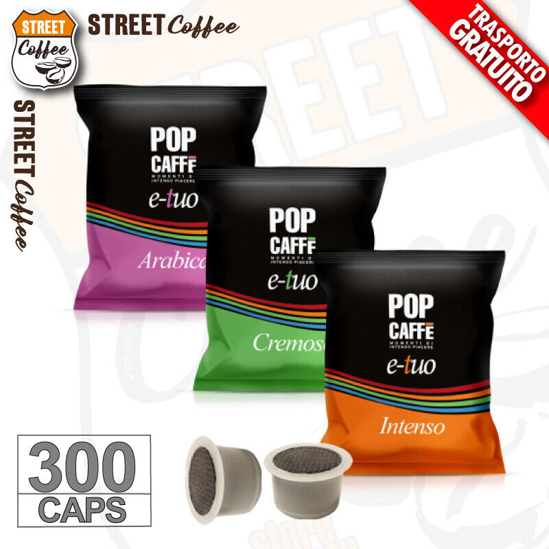 300 Capsule Caffè Pop Intenso Cremoso Arabica M 1 e-tuo Lui Fior Fiore Coop *