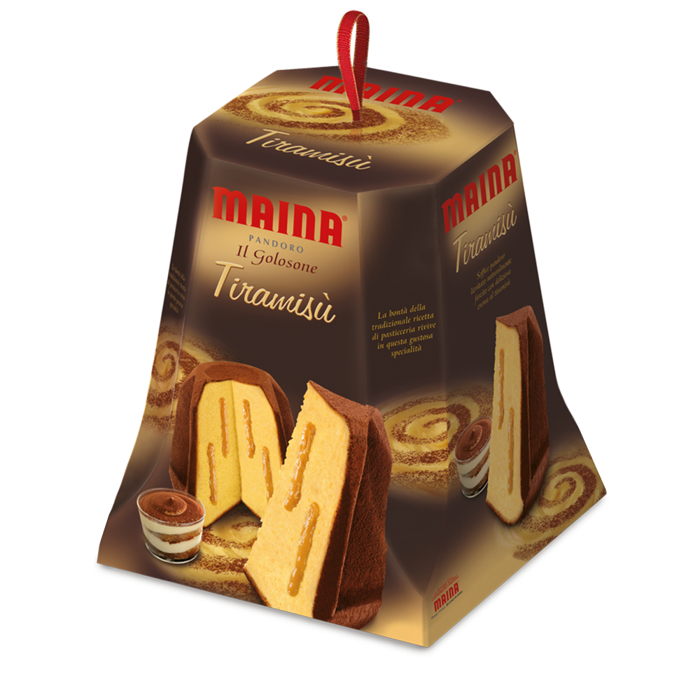 Maina Tiramisù Pandoro con Crema al Tiramisù da Spolverare con Cacao 750g
