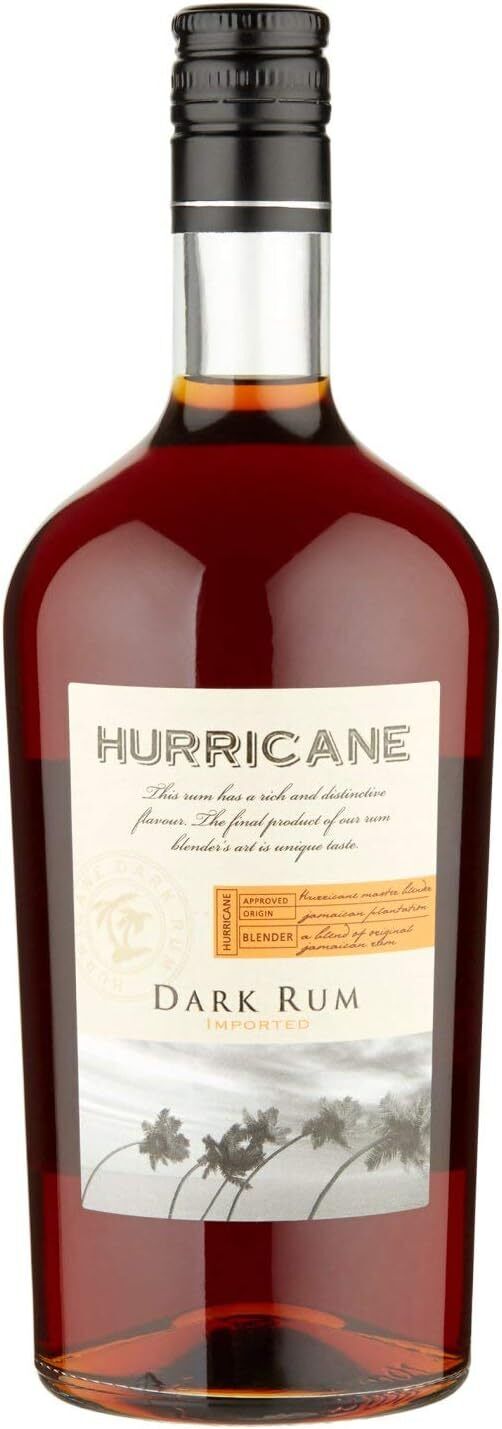 Hurricane Rum Dark Hurricane, 100cl - RUM DARK HURRICANE