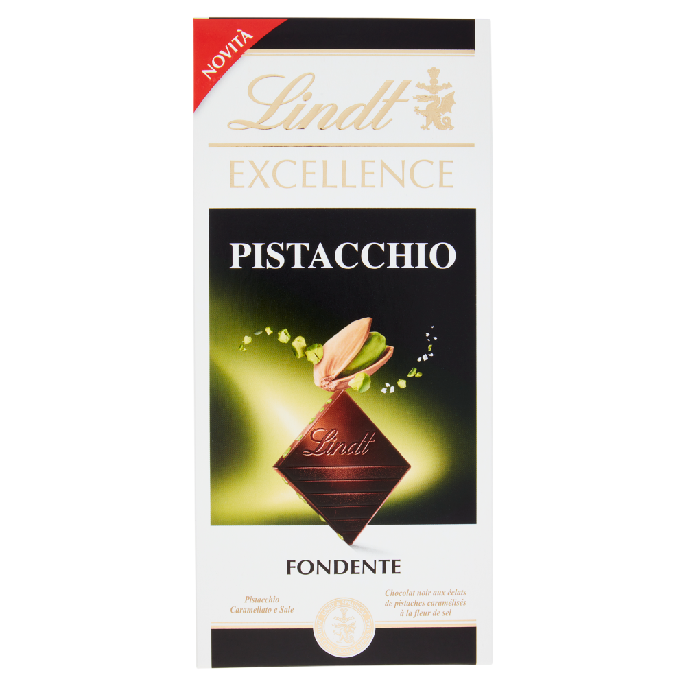 Lindt Excellence Pistacchio Cioccolato Fondente con Granella Pistacchi 100g