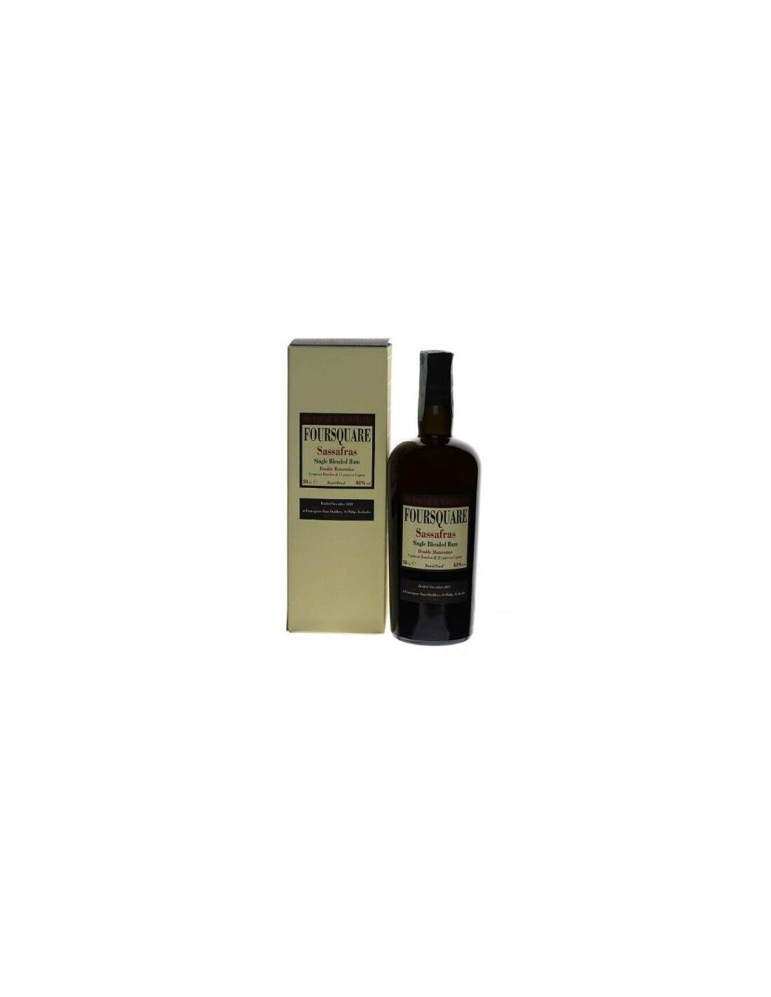 RUM FOURSQUARE SASSAFRAS 61° CL 70 ASTUCCIO