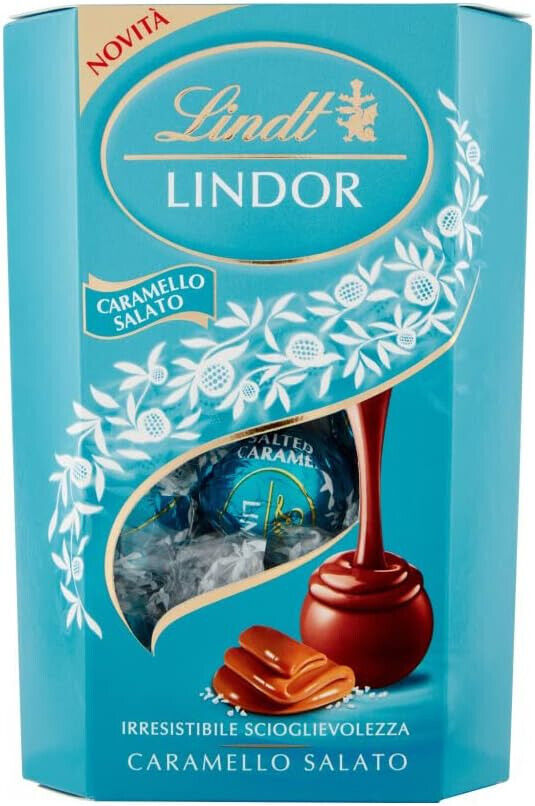 Lindt Cornet Praline Cioccolato con Ripieno di Caramello Salato 200g