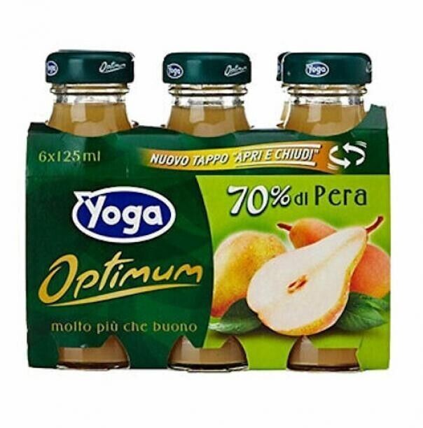 YOGA SUCCHI ALLA PERA CON TAPPO A VITE 6 X 125 ML