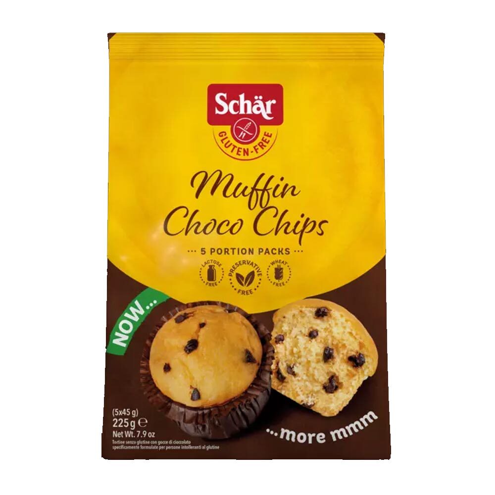 Dr.schar Schar Muffin Choco Chip senza glutine, 5 muffin