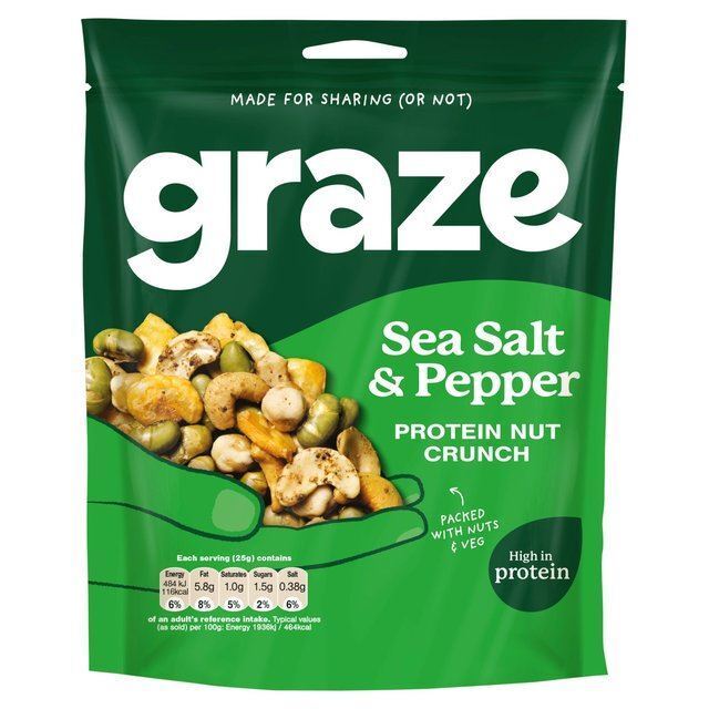 Snack Di Noci Miste Al Sale E Pepe Graze 100G - Confezione Da 6