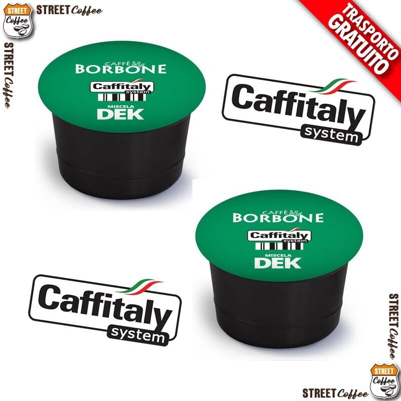 96 non 100 Cialde Capsule Caffè Caffitaly Miscela Dek Decaffeinato Caffè Borbone
