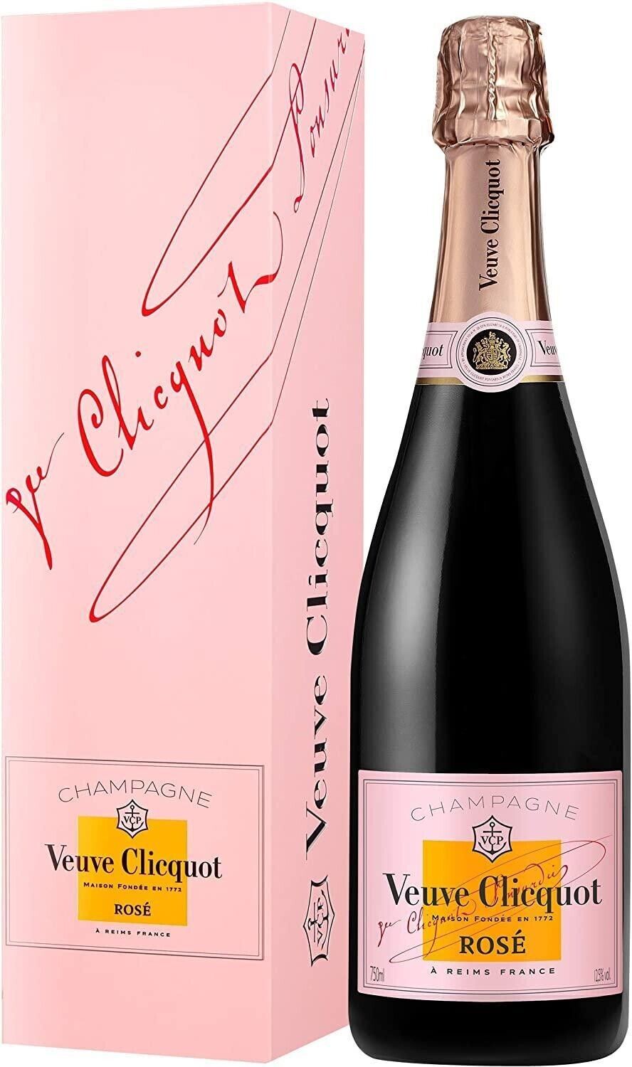VEUVE CLICQUOT CHAMPAGNE ROSE 75 CL CON SCATOLA