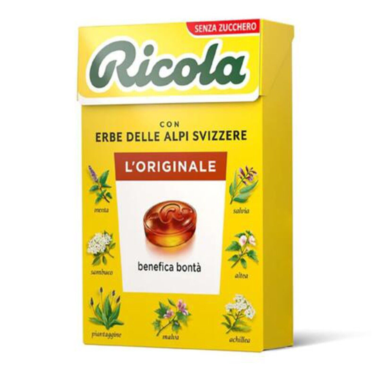 Ricola L' Originale 1 Astuccio da 50 grammi Caramelle Balsamiche Senza Zucchero