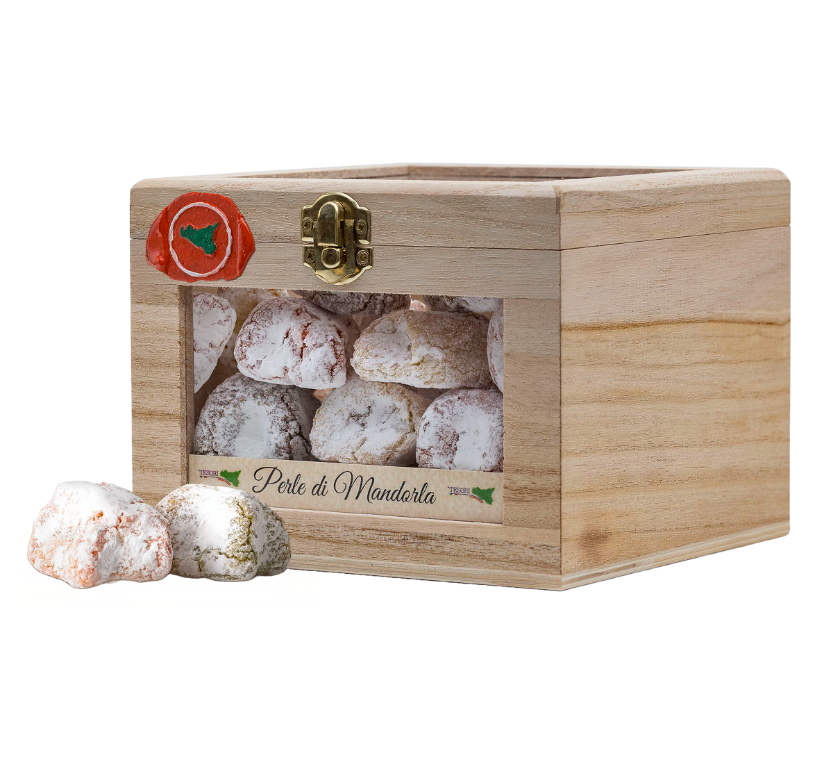 Paste di Mandorla Siciliane Artigianali, cofanetto in legno 600g